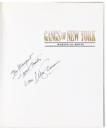 (ENTERTAINERS.) SCORSESE, MARTIN. Group of three books, each Signed: Gangs of New York: Making the Movie * Tom Shone. The Irishman: The